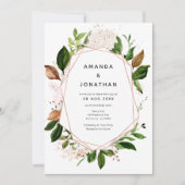 Roos Gold & Blush roze geoenery Weddenschap Kaart (Voorkant)