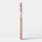 Roos Gold Blush Roze Girly Dust Monogram Case-Mate iPhone Case (Achterkant / Rechts)