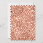 Roos Gold Blush Roze Glam Glitter Kaart (Achterkant)