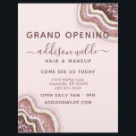 Roos Gold Blush roze glitter Agate Geode Business Flyer<br><div class="desc">Roos Gold Blush Pink Glitter Agate Geode Grand Opening Business Flyer. Perfect voor make-up artiesten,  haarstylists,  cosmetologen en nog veel meer!</div>