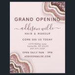 Roos Gold Blush roze glitter Agate Geode Business Flyer<br><div class="desc">Roos Gold Blush Pink Glitter Agate Geode Grand Opening Business Flyer. Perfect voor make-up artiesten,  haarstylists,  cosmetologen en nog veel meer!</div>