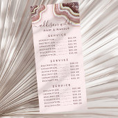 Roos Gold Blush roze glitter Agate Geode Reclamekaart