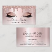 Roos Gold Blush Roze Glitter Drivers Lash Extensio Visitekaartje (Voorkant / Achterkant)