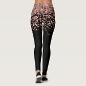 Roos Gold Blush Roze Glitter Glam Leggings (Achterkant)