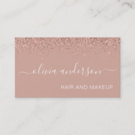 Roos Gold Blush Roze Glitter Hair Makeup Salon Visitekaartje