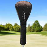 Roos Gold Blush Roze Glitter Script Monogram Girly Golfheadcover<br><div class="desc">Roos Gold - Blush roze en Black Sparkle Glitter Script Monogram Name Golf Driver Hoesje. Dit maakt de perfecte liefhebbende 16 verjaardag,  bruiloft,  vrijgezellenfeest,  verjaardagsdag,  baby shower of vrijgezellenfeest voor iemand die van luxe glam en stijl houdt.</div>