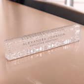 Roos Gold - Blush roze glitter Sparkle Moderne Chi Naambordje