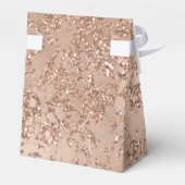 Roos Gold Blush Roze gloed Sparkle Crackle Chic Bedankdoosjes (Achterkant)