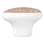 Roos Gold Blush Roze gloed Sparkle Crackle Chic Keramische Knop (Zijkant)