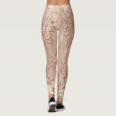 Roos Gold Blush Roze gloed Sparkle Crackle Chic Leggings (Achterkant)