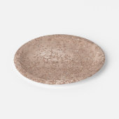 Roos Gold Blush Roze gloed Sparkle Crackle Chic Papieren Bordje (Gekanteld)