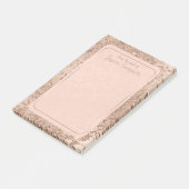 Roos Gold Blush Roze gloed Sparkle Crackle Chic Post-it® Notes (Schuin)