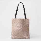 Roos Gold Blush Roze gloed Sparkle Crackle Chic Tote Bag (Voorkant)