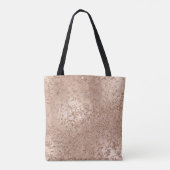 Roos Gold Blush Roze gloed Sparkle Crackle Chic Tote Bag (Achterkant)