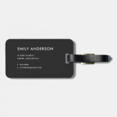 ROOS GOLD BLUSH ROZE KOPERZWART ZILVERSTROKEN BAGAGELABEL (Achterkant horizontaal)