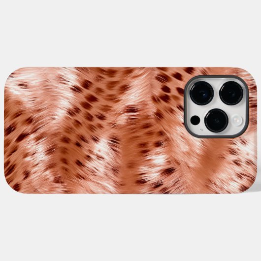 Roos Gold Blush Roze Luipaard Case-Mate iPhone Case (Achterkant (horizontaal))