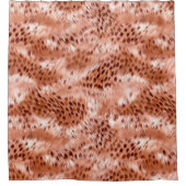 Roos Gold Blush Roze Luipaard Douchegordijn (Voorkant)