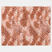 Roos Gold Blush Roze Luipaard Fleece Deken (Voorkant (Horizontaal))