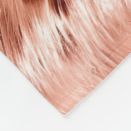 Roos Gold Blush Roze Luipaard Fleece Deken (Hoek)