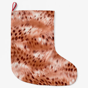 Roos Gold Blush Roze Luipaard Grote Kerstsok
