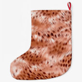 Roos Gold Blush Roze Luipaard Grote Kerstsok (Achterkant)