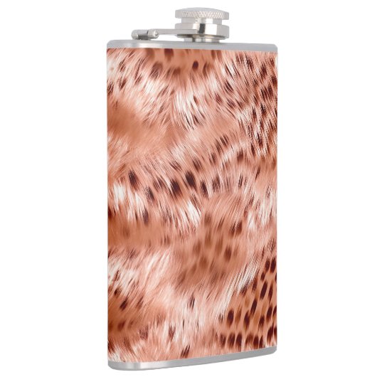 Roos Gold Blush Roze Luipaard Heupfles (Rechts)