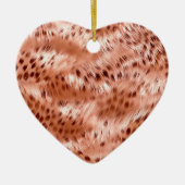 Roos Gold Blush Roze Luipaard Keramisch Ornament (Voorkant)