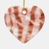 Roos Gold Blush Roze Luipaard Keramisch Ornament (Achterkant)