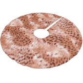 Roos Gold Blush Roze Luipaard Kerstboom Rok (Gekanteld)