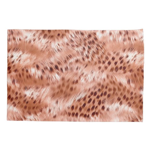 Roos Gold Blush Roze Luipaard Kussensloop (Achterkant-Links)