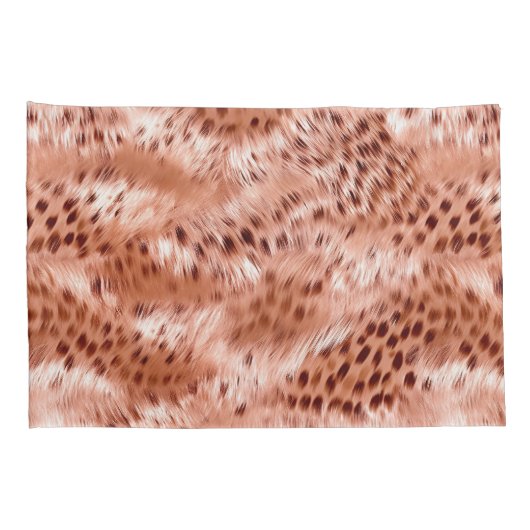 Roos Gold Blush Roze Luipaard Kussensloop (Achterkant-Rechts)