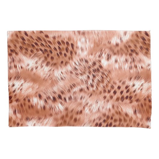 Roos Gold Blush Roze Luipaard Kussensloop (Voorkant-Links)