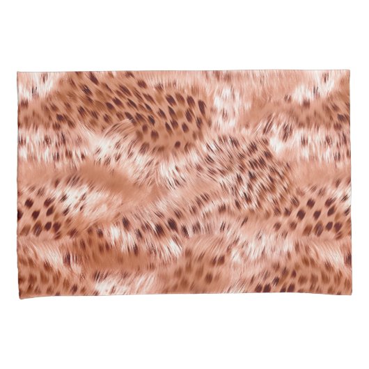 Roos Gold Blush Roze Luipaard Kussensloop (Voorkant-Rechts)