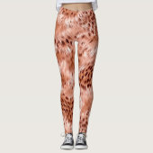 Roos Gold Blush Roze Luipaard Leggings (Voorkant)