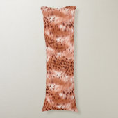 Roos Gold Blush Roze Luipaard Lichaamskussen (Voorkant Verticaal)