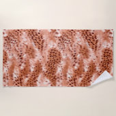Roos Gold Blush Roze Luipaard Strandlaken (Voorkant)