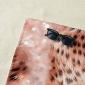 Roos Gold Blush Roze Luipaard Strandlaken (In situ)