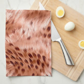 Roos Gold Blush Roze Luipaard Theedoek (Quarter Fold)