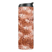 Roos Gold Blush Roze Luipaard Thermosbeker (Gedraaid links)