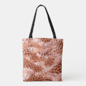 Roos Gold Blush Roze Luipaard Tote Bag (Achterkant)
