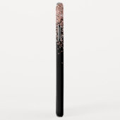 Roos Gold Blush Roze Luxe Monogram Case-Mate iPhone Case (Achterkant/rechts)