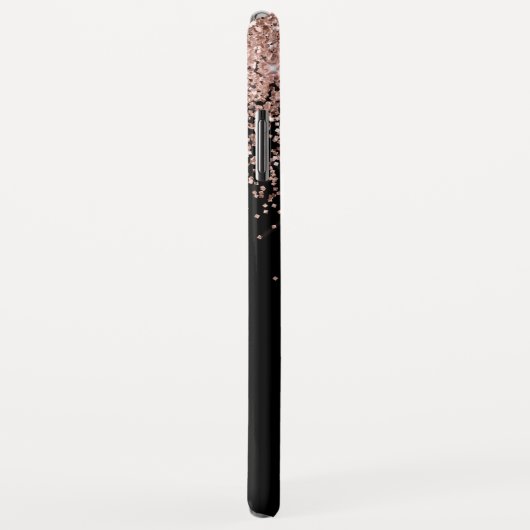 Roos Gold Blush Roze Luxe Monogram Case-Mate iPhone Case (Achterkant/rechts)