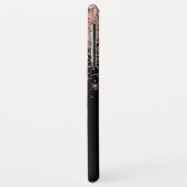 Roos Gold Blush Roze Luxe Monogram Case-Mate iPhone Case (Achterkant/links)