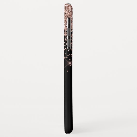 Roos Gold Blush Roze Luxe Monogram Case-Mate iPhone Case (Achterkant/links)