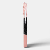 Roos Gold Blush Roze Luxe Monogram Case-Mate iPhone Case (Achterkant / Links)