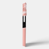 Roos Gold Blush Roze Luxe Monogram Case-Mate iPhone Case (Achterkant / Rechts)