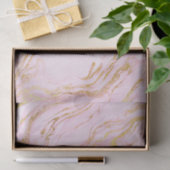 Roos Gold Blush Roze Marble White Abstract Metalli Tissuepapier (Geschenk)