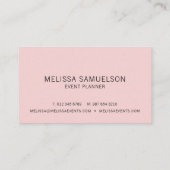 Roos Gold Blush Roze marmer Grey Feminine Visitekaartje (Achterkant)