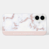 Roos Gold & Blush roze marmer Subtle - op maat gem Case-Mate iPhone Case (Achterkant (horizontaal))