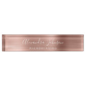 Roos Gold Blush Roze microblading Lashes Naambordje (Voorkant)
